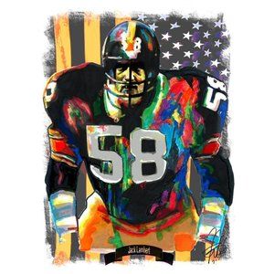Jack Lambert Steelers Football Sports Poster 18x24